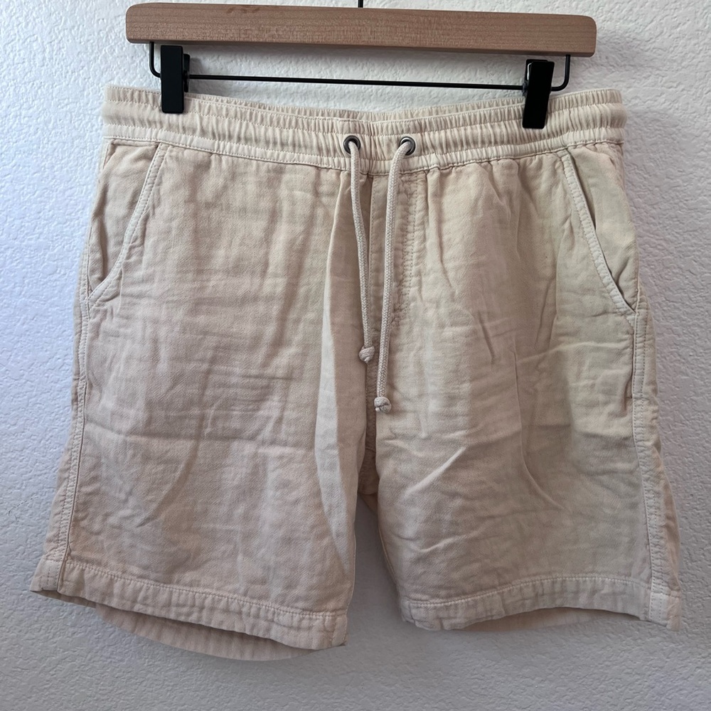 Marine Layer Cream cotton shorts